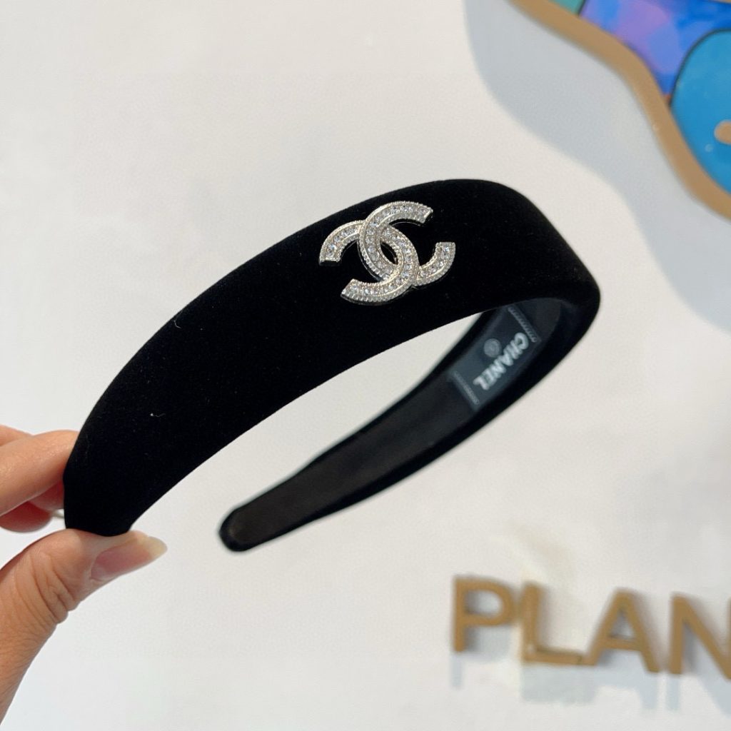 CHANEL シャネル ヘアバンド 本革 ブラック 全2色 - 画像 3