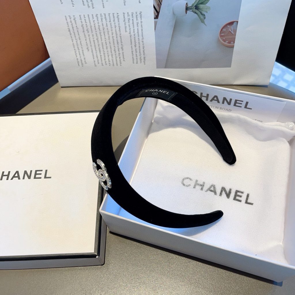 CHANEL シャネル ヘアバンド 本革 ブラック 全2色 - 画像 5