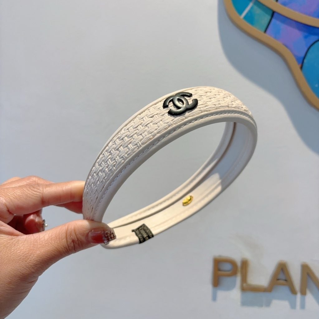 CHANEL シャネル ヘアアクセント フラットヘアバンド 本革 全3色 - 画像 2