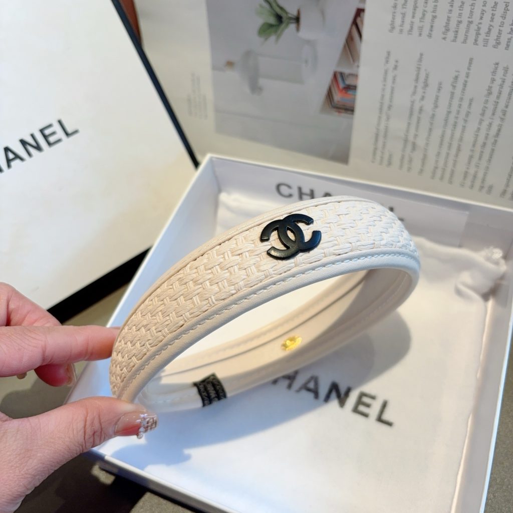 CHANEL シャネル ヘアアクセント フラットヘアバンド 本革 全3色 - 画像 7