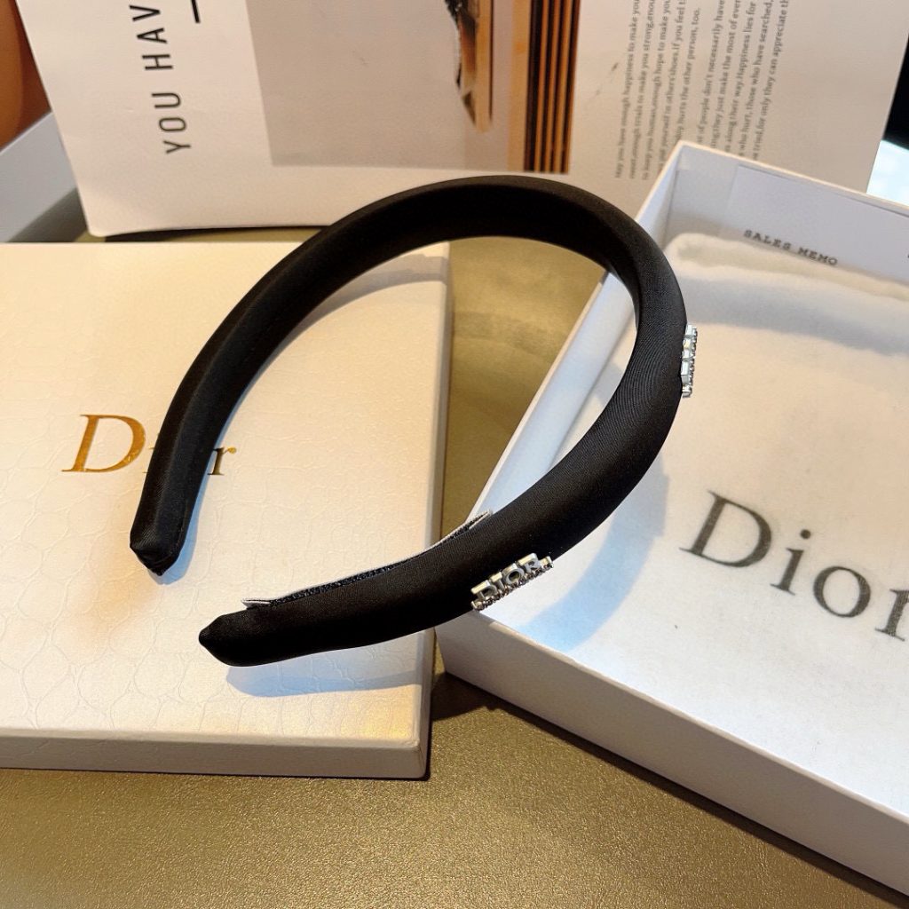 DIOR ディオール ヘアバンド ディオール ロゴ ブラック ホワイト 2色展開 - 画像 7