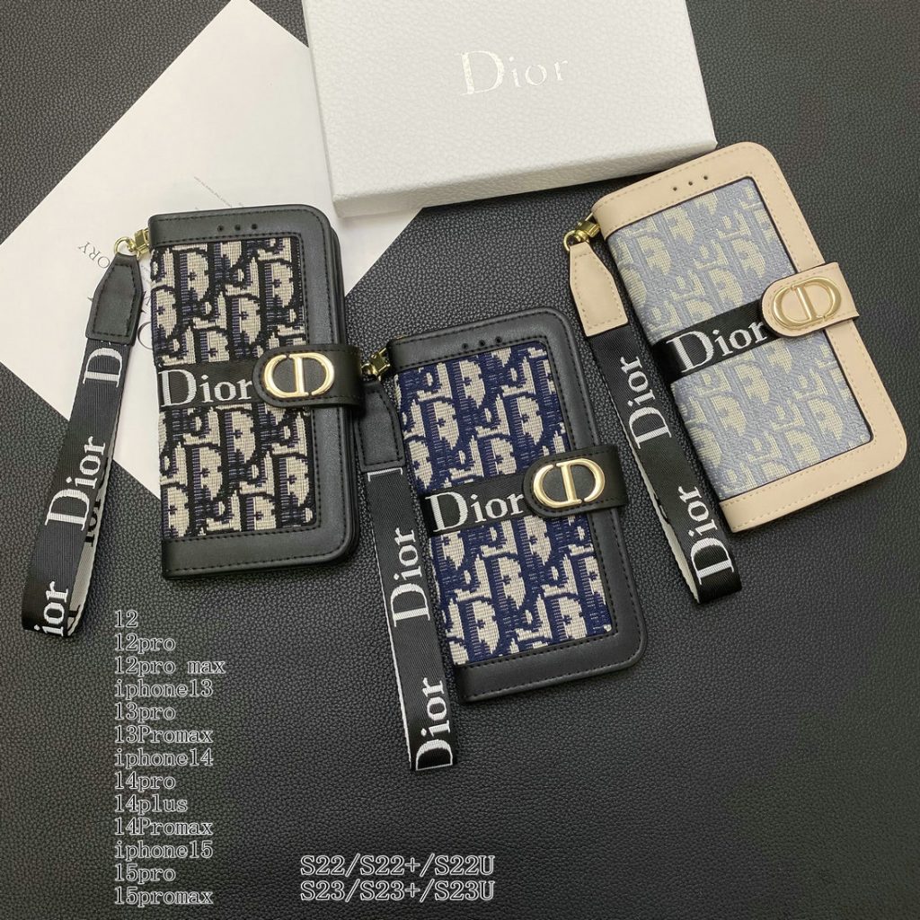 DIOR 　ディオール　手帳型ケース　スマホケース　アイフォンケース　セシルマクビー手帳ケース　スマホカバー　手帳型　おしゃれ　3色 - 画像 2