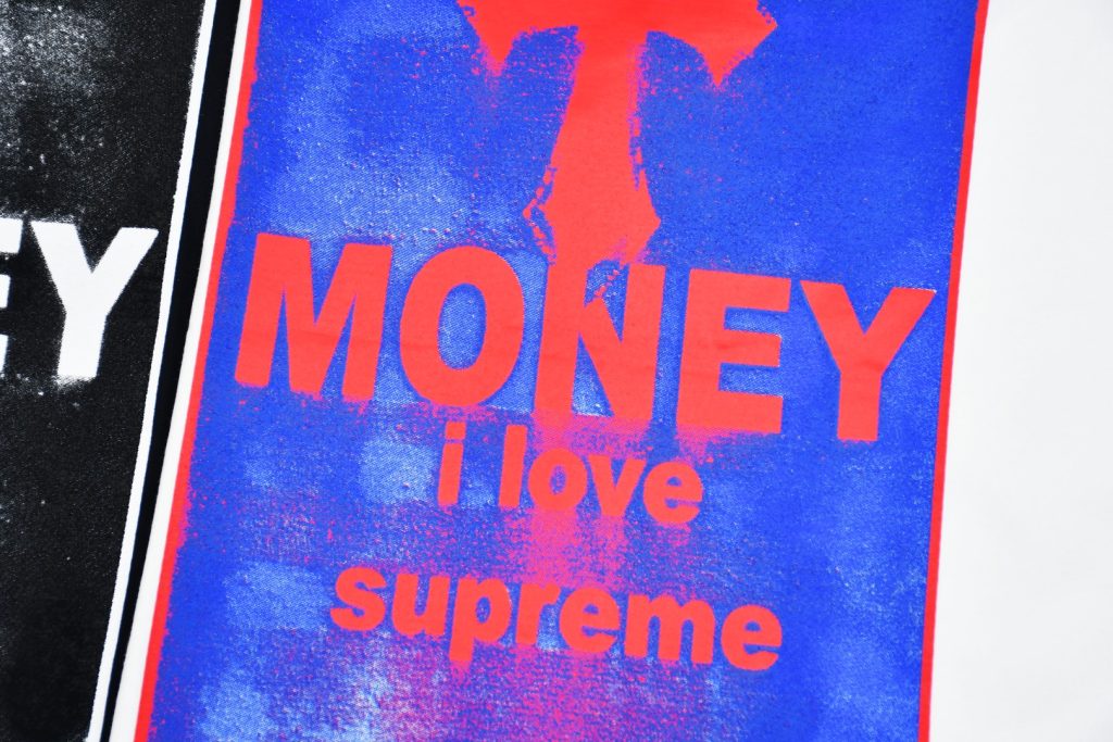 SUPREME スーパー メンズTシャツ フラットプリント 100%コットン 全2色 - 画像 4