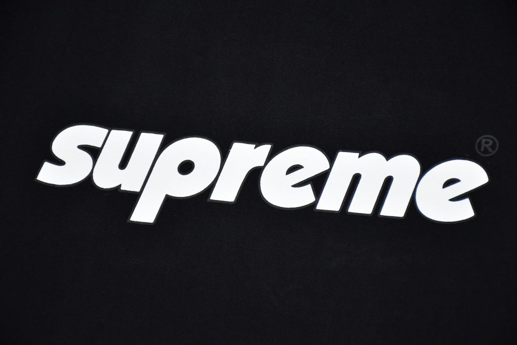 SUPREME スーパーイ ピンラインTシャツ 本革 ブラック 白 全2色 - 画像 5