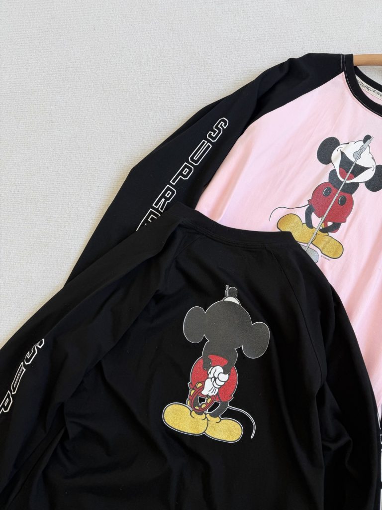 NUMBER (N)INE ナンバーナイン ミッキーマウス ロングスリーブTシャツ ブラック ピンク 全2色 - 画像 2