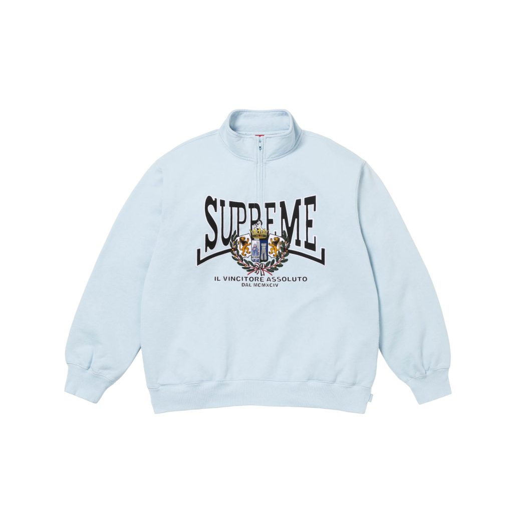 SUPREME スュプリーム クレスト アプリケ ハーフジップ 全4色 - 画像 8