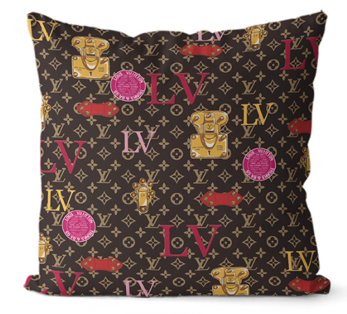 LOUIS VUITTON ルイ·ヴィトン クッションカバー/クッション ブランド抱き枕 クッション中材あり 綺麗なカバー リネンベルベット クッションカバー モノグラム - 画像 3