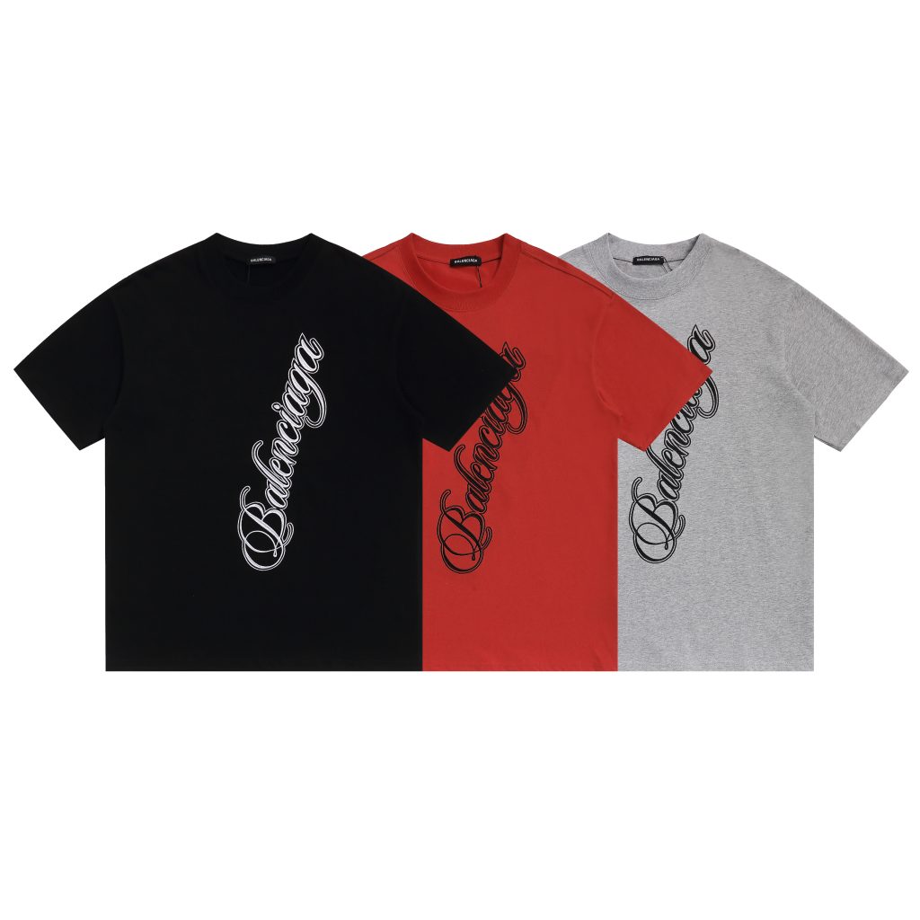 BALENCIAGA　バレンシアガ　Tシャツ　シンプル　刺繍　クルーネックTシャツ　シャツ　半袖Tシャツ　カップルコーデ　Tshirt　男女兼用　M-XXXL - 画像 2