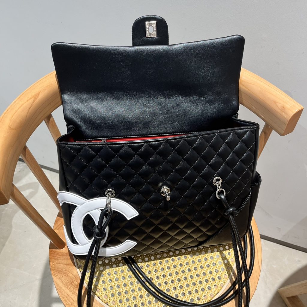 シャネル　CHANEL　カンボンライン　レディースショルダーバッグ　ココマーク　ブラック　シルバーカラー金具　肩掛け　黒 - 画像 5