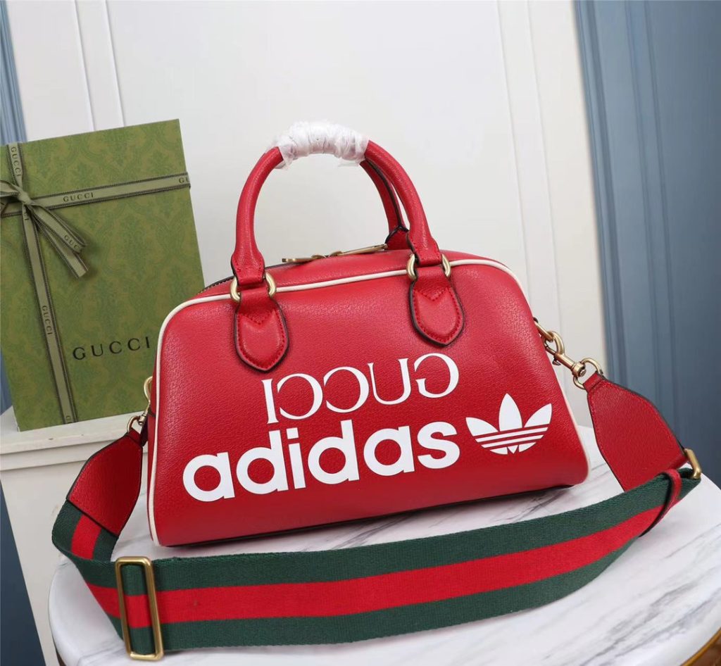 グッチ×アディダス　GUCCI×ADIDAS　ダッフルバッグ　ミニ　ハンドバッグ　ショルダーバッグ　レザー　3色 - 画像 2