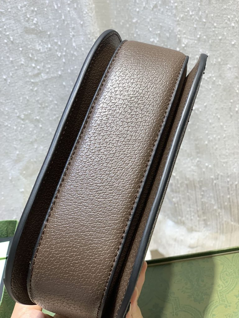 超アレ　グッチ　Gucci Bamboo 1947　バンブー 1947　GGスプリーム　スモール　ブラウンショルダーバッグ　2WAY - 画像 6