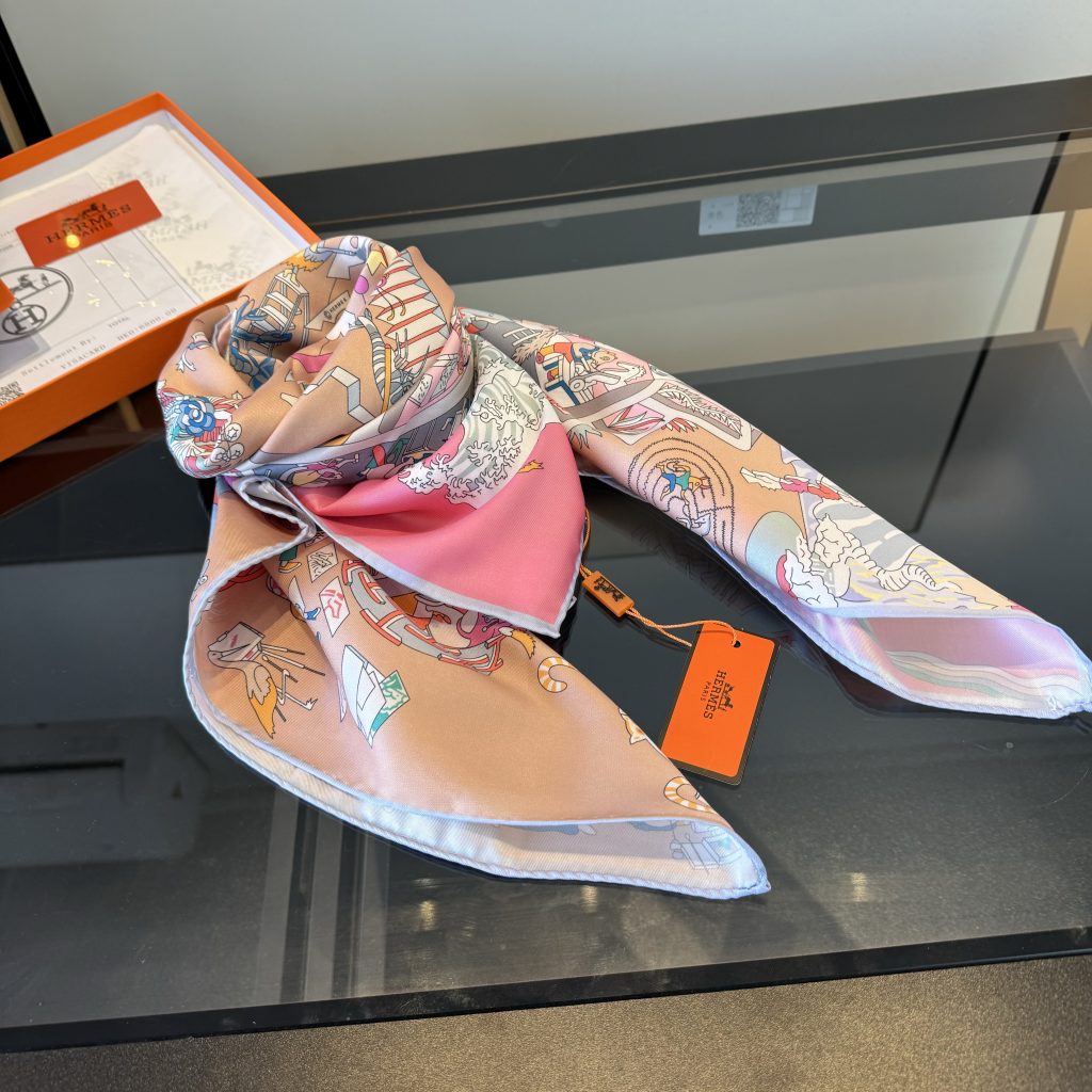 エルメス HERMES シルク アカデミア・イピカ ブラン スカーフ90 ジャン ヴェール 5色 - 画像 8