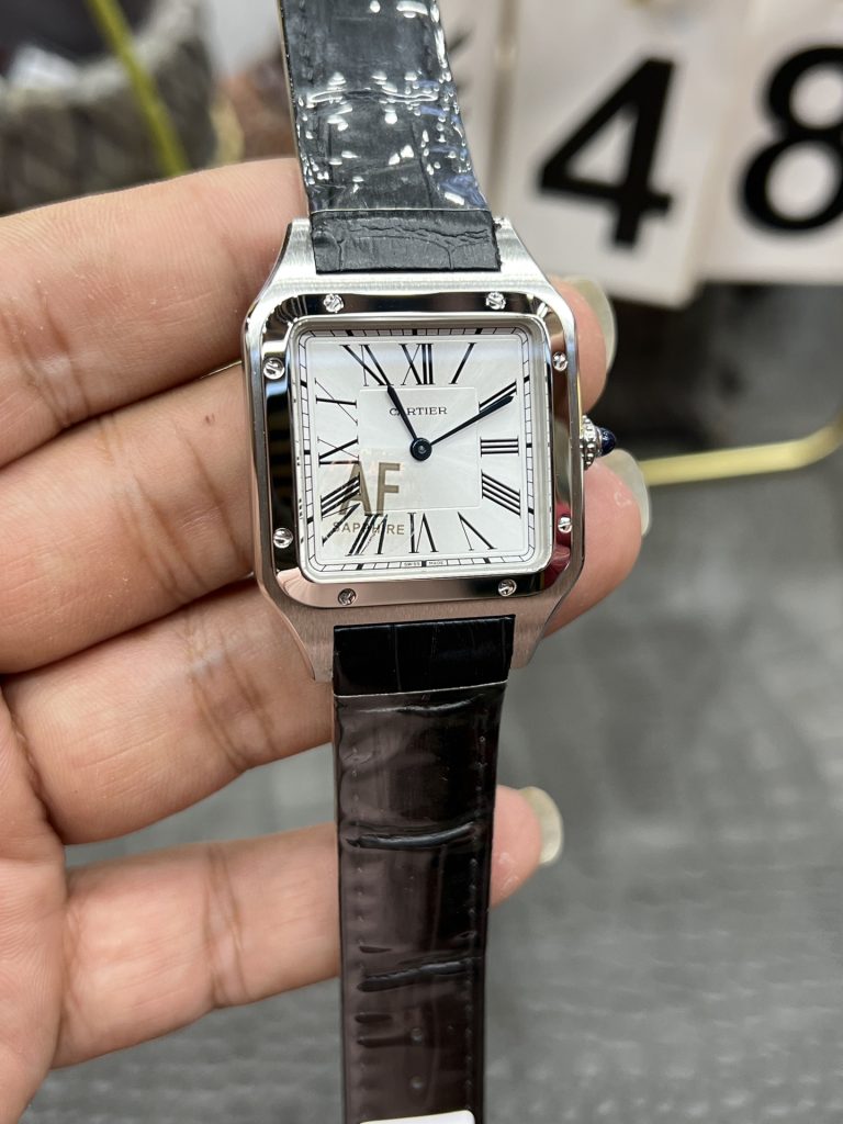 CARTIER カルティエ サンダース 腕時計 メンズ 41.9mm シルバー ブラック - 画像 3