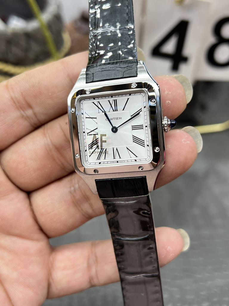 CARTIER カルティエ サンダース 腕時計 メンズ 41.9mm シルバー ブラック - 画像 4