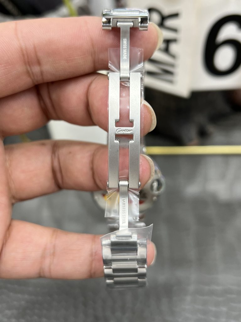 AF カルティエ ブルーバルloon 腕時計 レディース 自動巻き 機械式 33mm ステンレススチール ブルーグレー - 画像 3