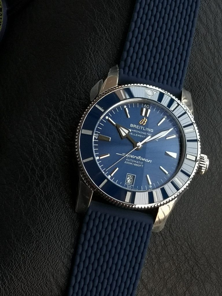BREITLING ブライトリング スーパーオーシャン 腕時計 メンズ 自動巻き 機械式 ブルーダイアル ブラック - 画像 2
