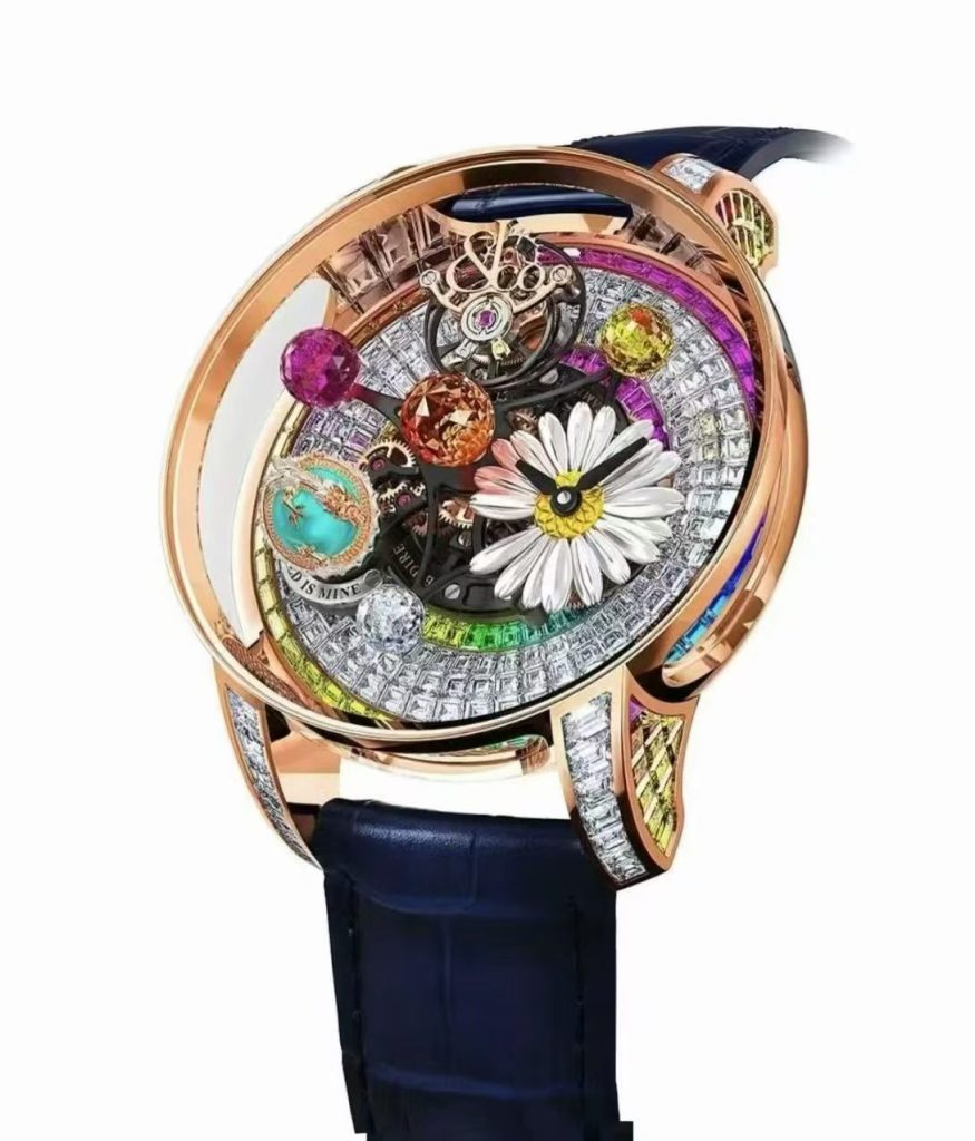JACOB & CO ジェイコブ フラットシューズ 腕時計 メンズ ダイヤモンド マイクロクラスター 47mm ローズゴールド シルバー - 画像 2