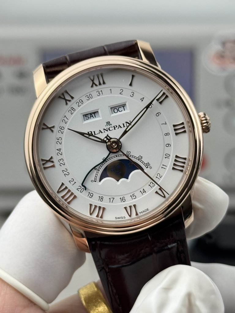 BLANCPAIN ブランパン ウォッチ メンズ 自動巻き 全暦 月相 40mm ローズゴールド ブラウン - 画像 4