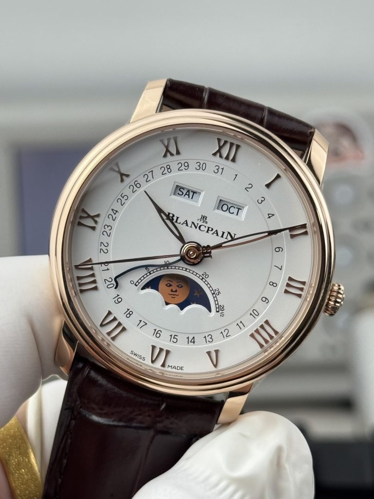 BLANCPAIN ブランパン ウォッチ メンズ 自動巻き 全暦 月相 40mm ローズゴールド ブラウン - 画像 5