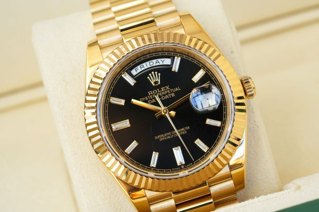 ROLEX ロレックス デイデイト 腕時計 メンズ 自動巻き ブラック ヤングタイプ ゴールド - 画像 3