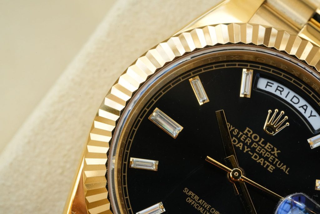 ROLEX ロレックス デイデイト 腕時計 メンズ 自動巻き ブラック ヤングタイプ ゴールド - 画像 7