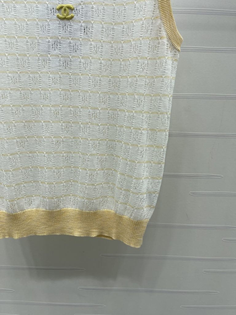 CHANEL シャネル ニット ウィメンズ レディース 通気性 丸首 ロング丈 袖なし インポート素材 全3色 - 画像 7