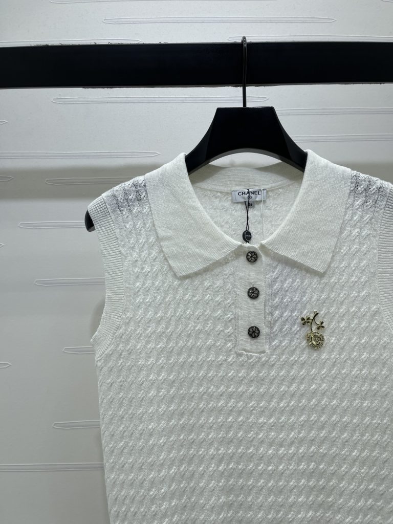 CHANEL シャネル ニット ポロネック セーター メンズ レディース ポロ襟 縞模様 3色展開 - 画像 4