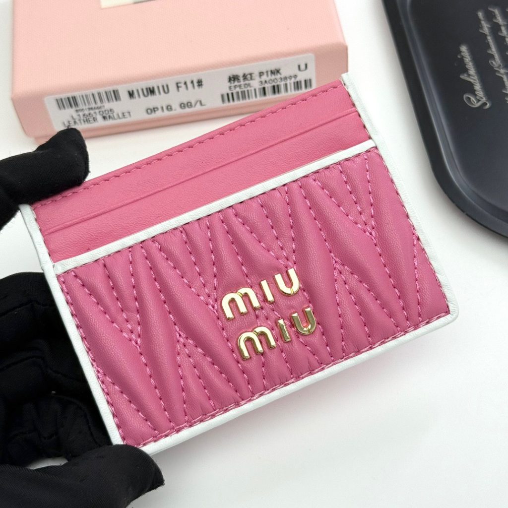 MIUMIU ミウミウ カードケース ミニウォレット 桃紅 全4色展開 - 画像 2