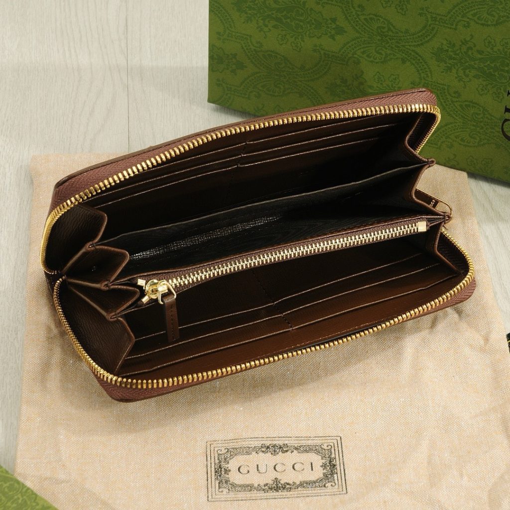 GUCCI グッチ グッチ グラフィット ロングジップ長財布 ブラウン カーキ 全2色展開 - 画像 8