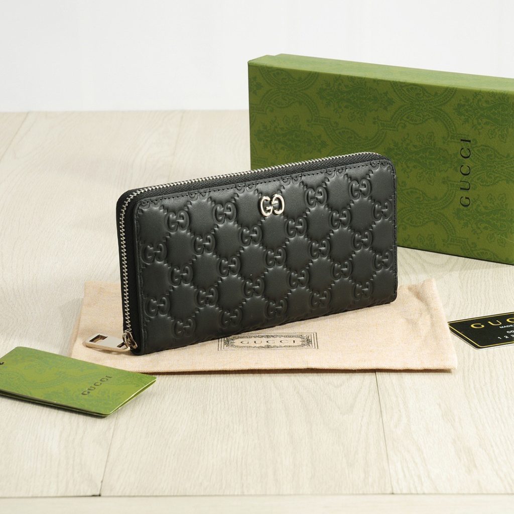 GUCCI グッチ ロングジップ长財布 古奇 メンズ レディース ブラック - 画像 3