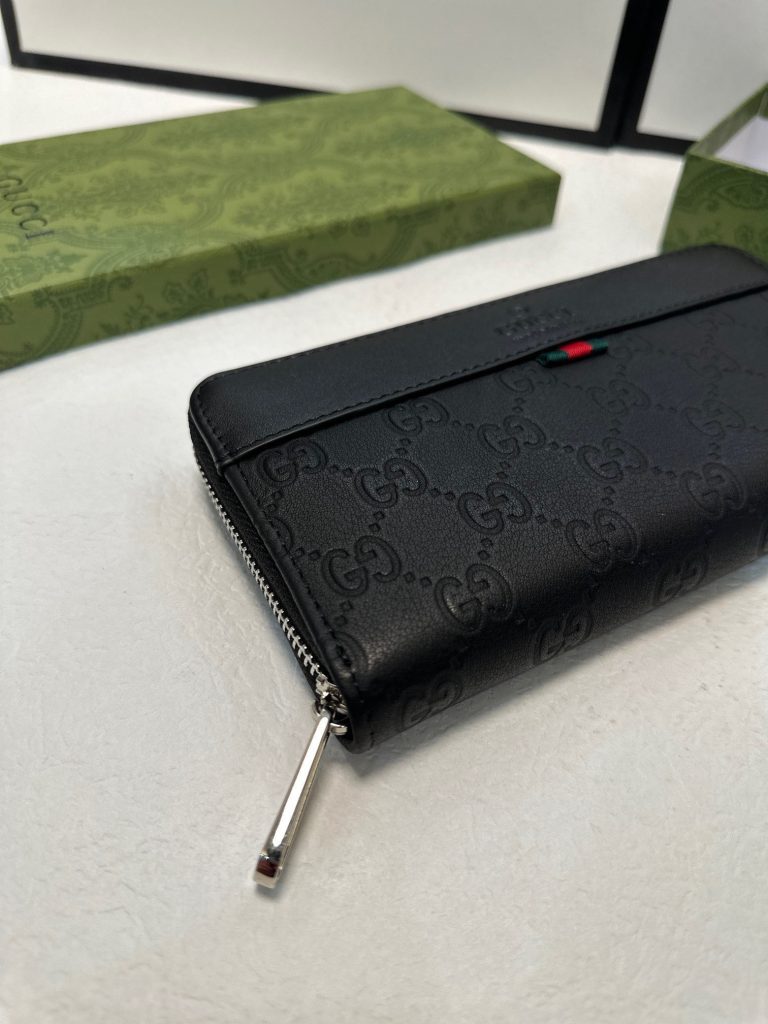 GUCCI グッチ メンズ長財布 ラウンドジップ ブラック - 画像 4
