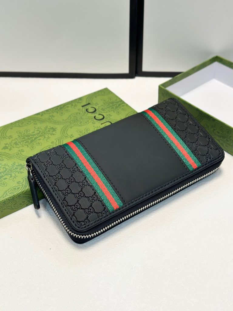 GUCCI グッチ 長財布 ロングウォレット 黒 レザーポーチ 20x10cm - 画像 4