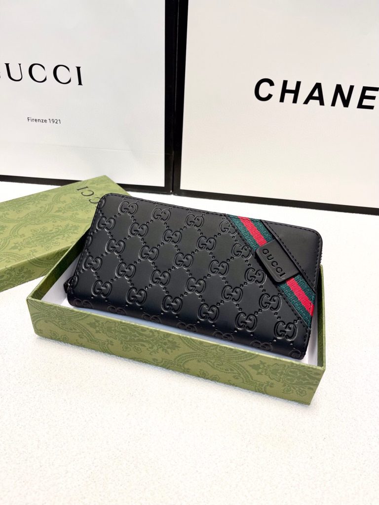 GUCCI グッチ 長財布 本革 20x10cm ブラック - 画像 2