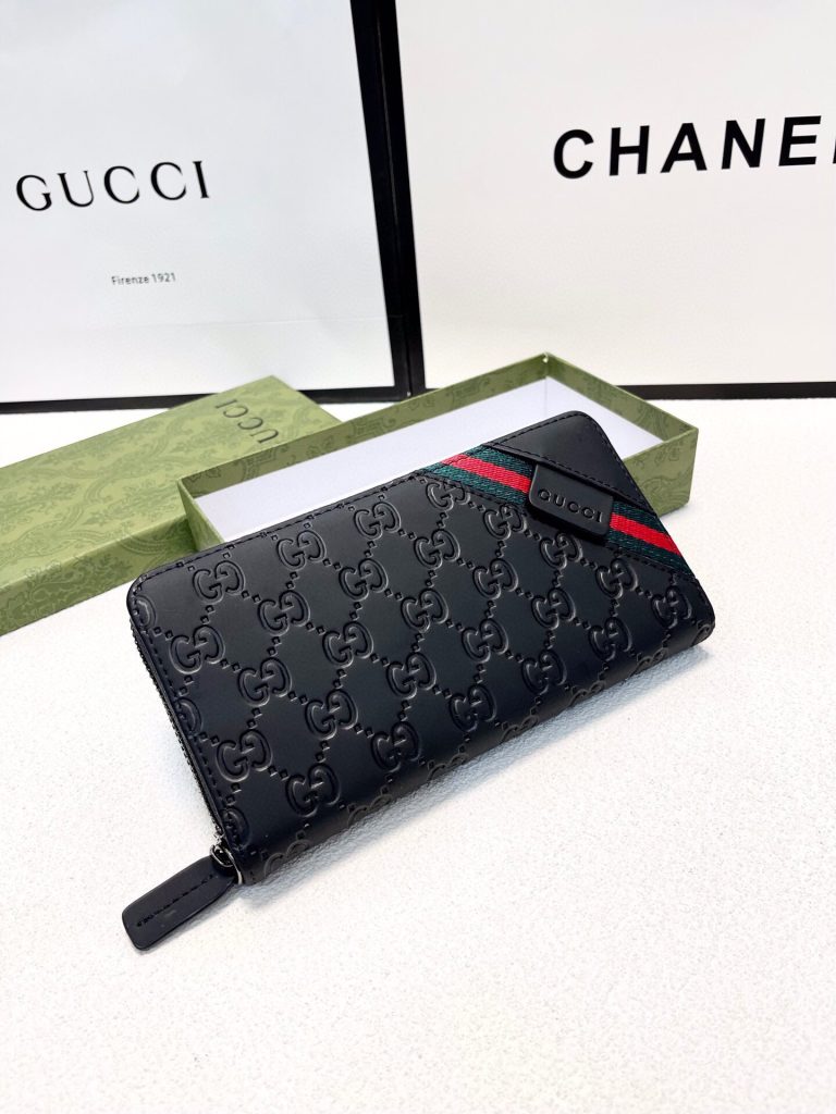 GUCCI グッチ 長財布 本革 20x10cm ブラック - 画像 6