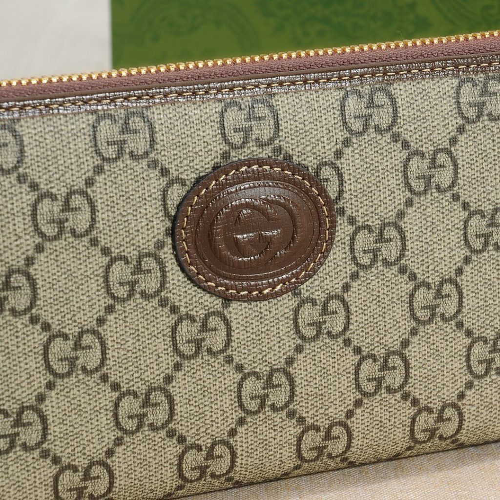 GUCCI グッチ グッチ グラフィット ロングジップ长財布 ブラウン ベージュ - 画像 5