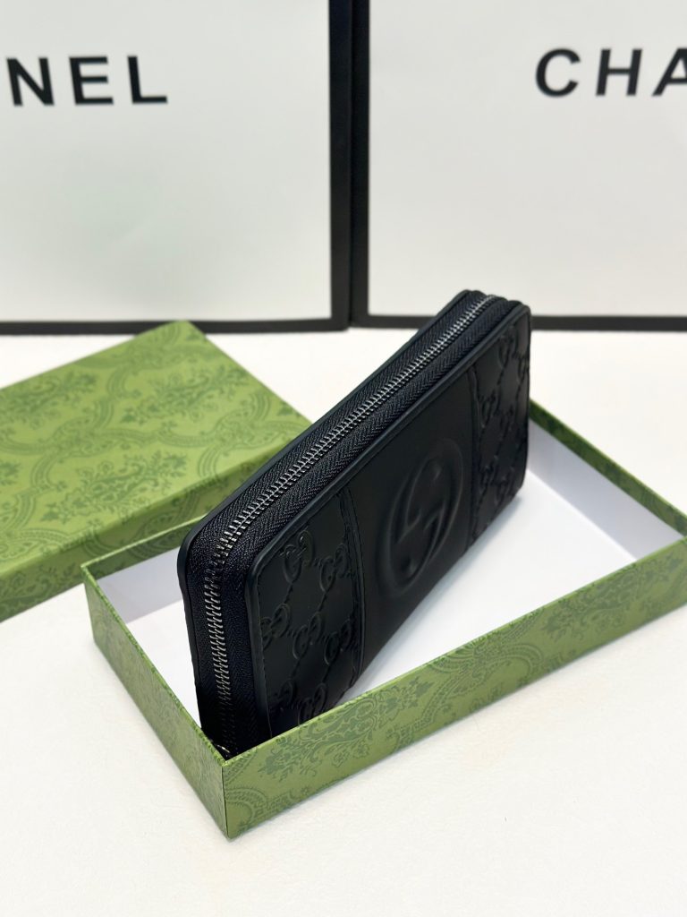 GUCCI グッチ 長財布 ロングウォレット ブラック 本革仕様 20x10cm 黒 - 画像 2