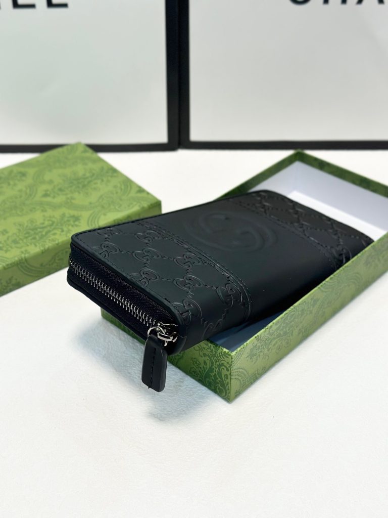GUCCI グッチ 長財布 ロングウォレット ブラック 本革仕様 20x10cm 黒 - 画像 3