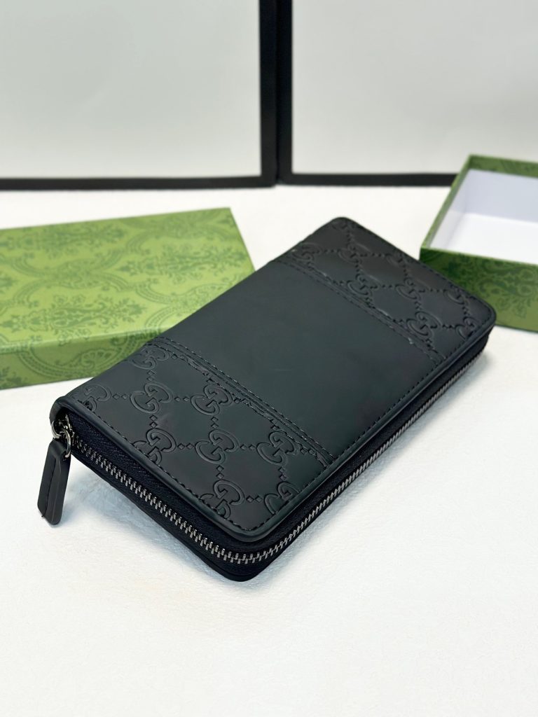 GUCCI グッチ 長財布 ロングウォレット ブラック 本革仕様 20x10cm 黒 - 画像 7