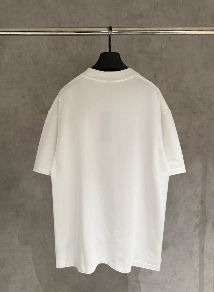 Dior コピー 半袖Tシャツ ロゴ刺繍 フレアデザイン ブラック&ホワイト - 画像 2
