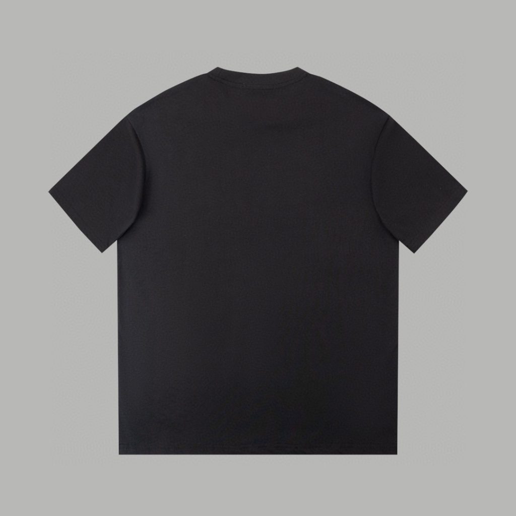Dior コピー Tシャツ 植物標本柄 ロゴプリント 黒 男女兼用 メンズ レディース - 画像 2
