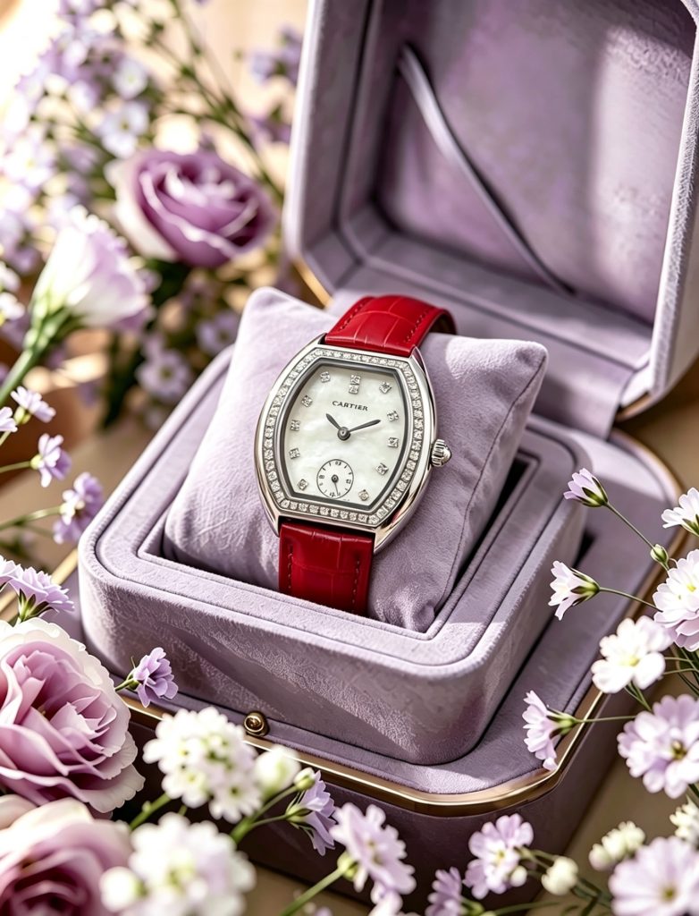 Cartier カルティエ ミニ酒桶型 時計 コピー レディース シルバー レッド 27*32mm - 画像 3