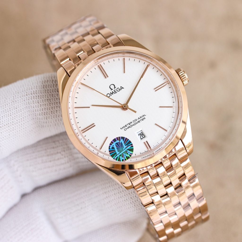 OMEGA オメガ ディープジェネシス マニュアル オートマチック 時計 コピー 40mm ホワイト ローズゴールド - 画像 4