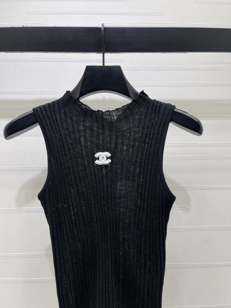 CHANEL コピー ニット ベスト ロゴデザイン フリル シルエット 2色展開 - 画像 2