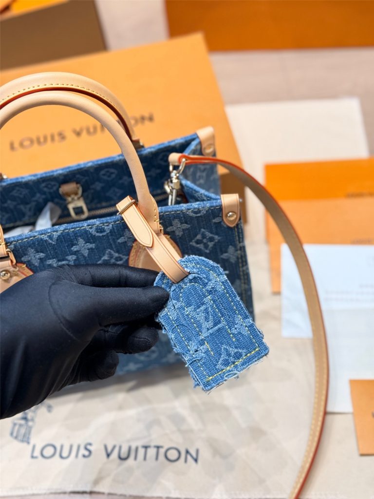 新作　LOUIS VUITTON　オンザゴー PM　ルイヴィトン　モノグラム　デニム　ONTHEGO - 画像 5