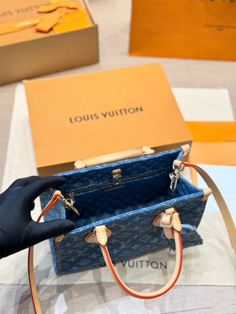 新作　LOUIS VUITTON　オンザゴー PM　ルイヴィトン　モノグラム　デニム　ONTHEGO - 画像 6