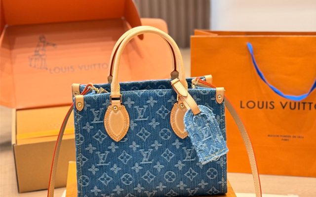 新作　LOUIS VUITTON　オンザゴー PM　ルイヴィトン　モノグラム　デニム　ONTHEGO - 画像 1