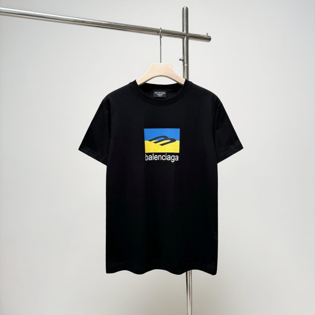 BALENCIAGA　バレンシアガ　半袖シャツ　プリントシャツ　クルーネック　メンズ　Tシャツ　T-shirt　2色 - 画像 2
