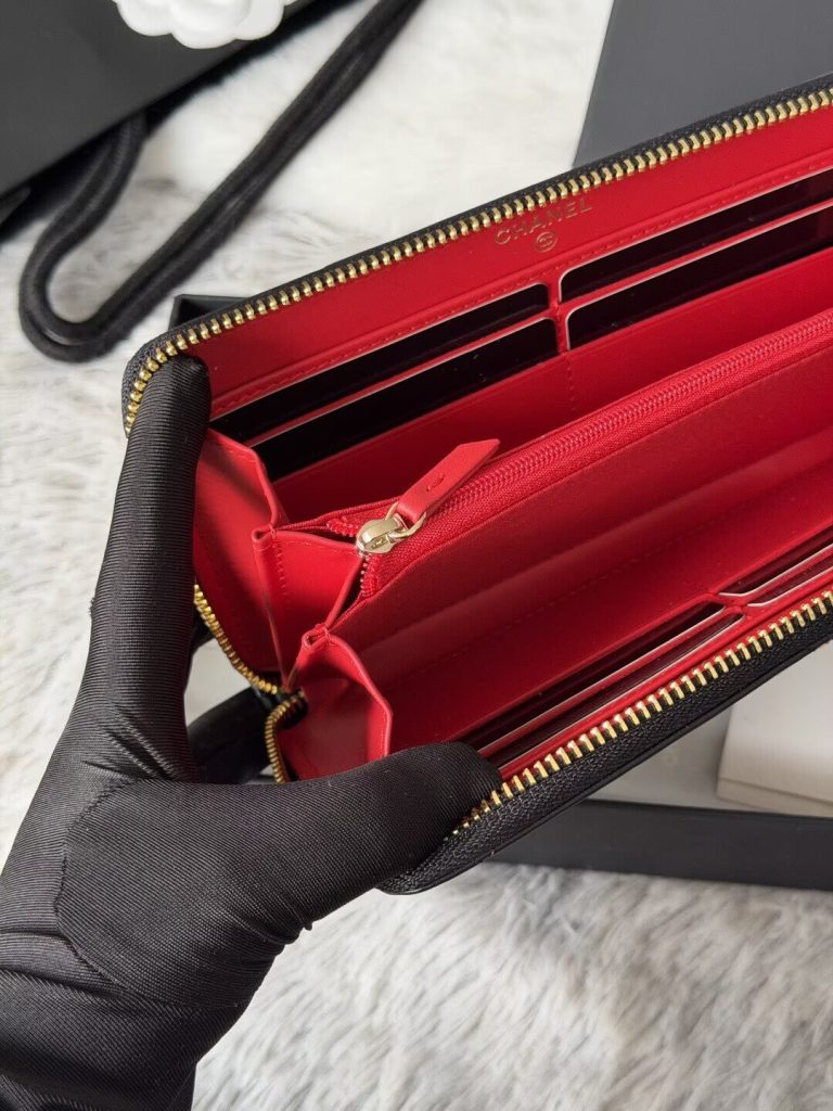 CHANEL シャネル19 CHANEL19 ディズヌフ ロングジップウォレット ファスナー長財布 チェーン ココマーク 財布 ブラック - 画像 7