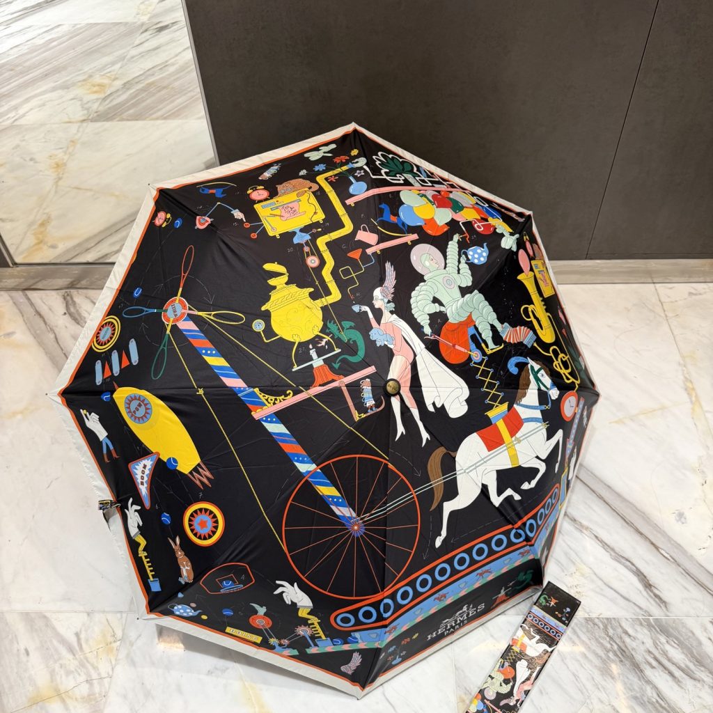 HERMES　エルメス　かさ　傘　日傘雨傘　折りたたみ傘　ワンタッチ開閉アンブレラ　UVカット　晴雨兼用傘　超撥水　8種 - 画像 5
