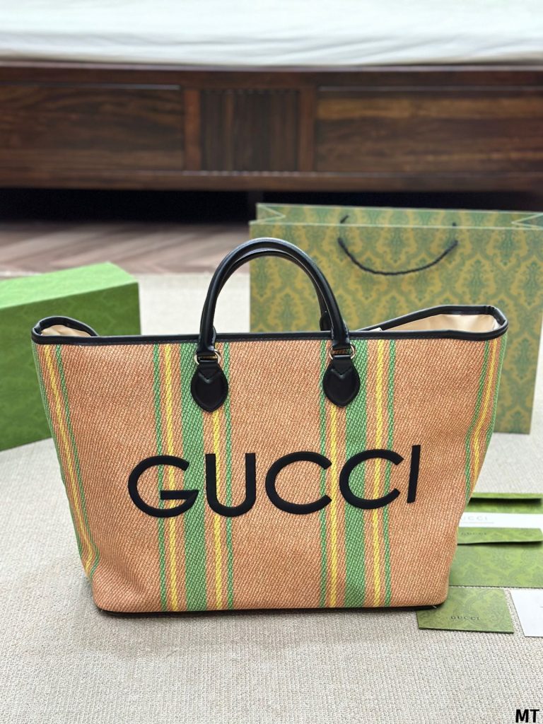 オンライン限定　Gucci　グッチ　刺繍入れ　エンブロイダリー ラージ　レディース　トートバッグ　メンズ　ラージトートバッグ 4色 - 画像 2